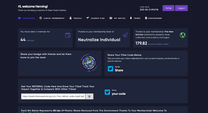 TeamPlasticPositive – A Custom Web Application