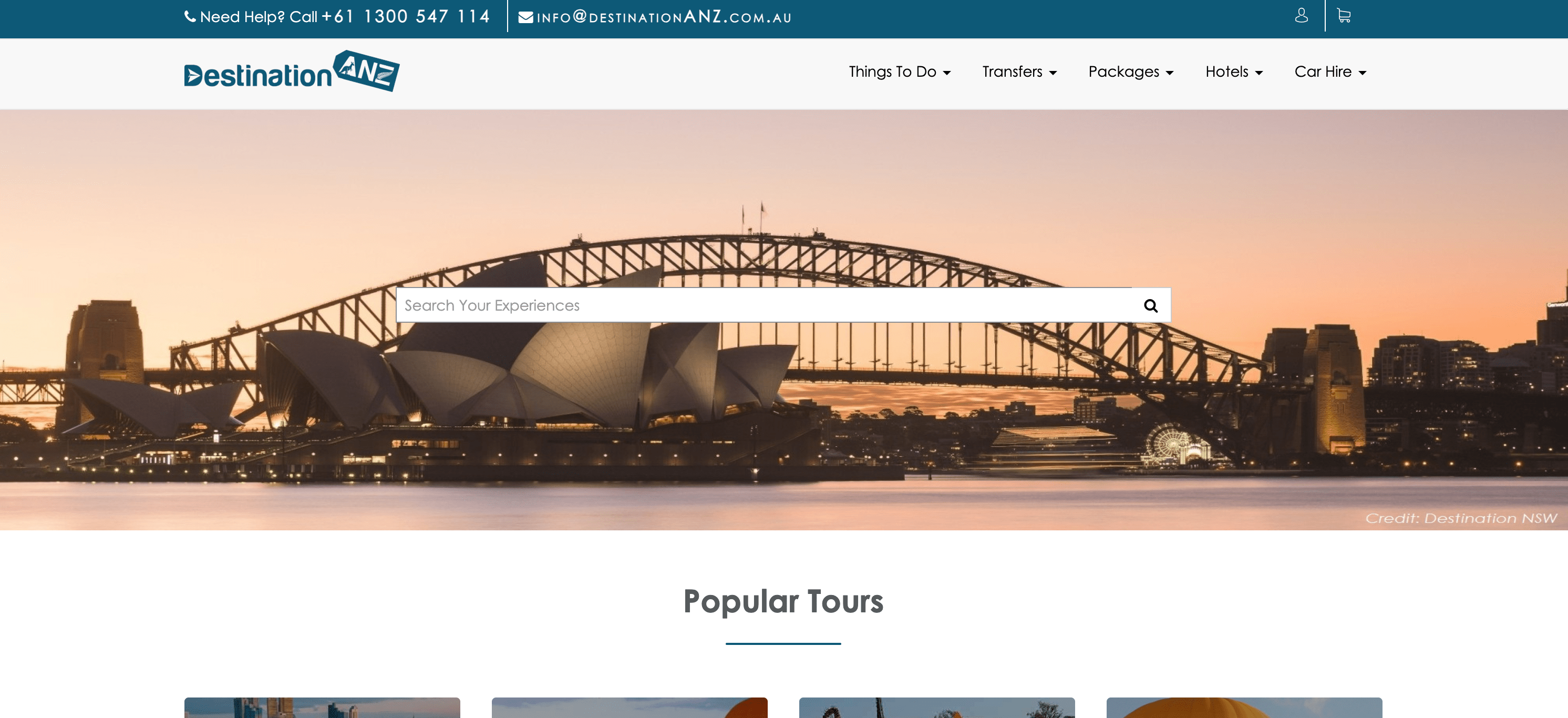 Destinationanz – A Custom-Built Travel Website
