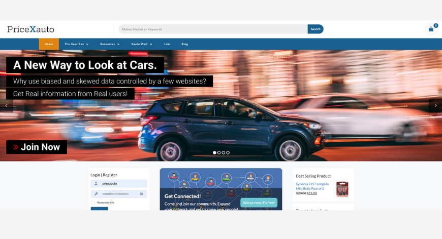 PriceXauto – CMS & eCommerce Platform